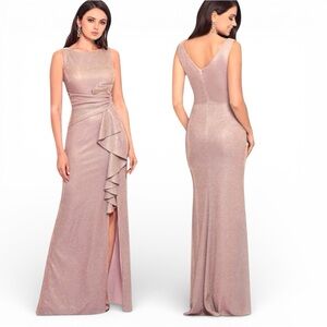 Betsy & Adam "Serene" Formal Glitter Knit Gown Sz 10 EUC